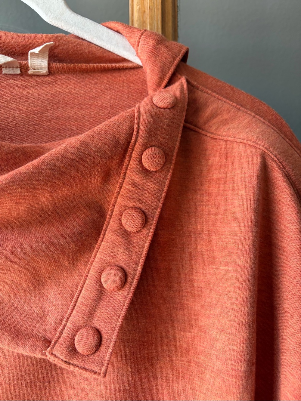 Soft Surroundings Burnt Orange Lightweight Knit Funnel Neck Top - Picture 4 of 4